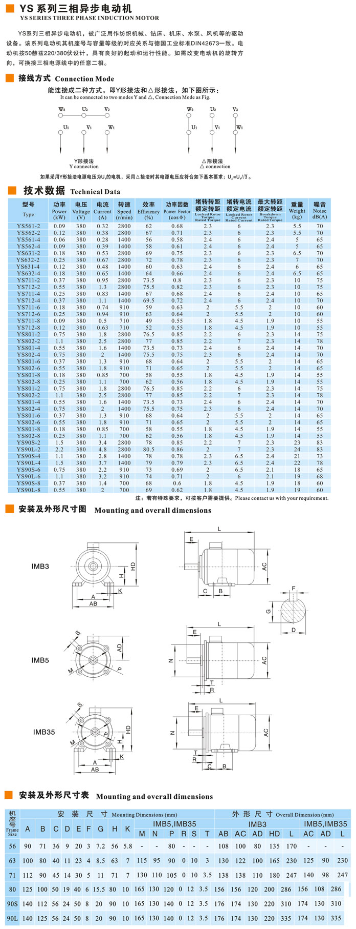 YS系列三相異步電動(dòng)機(jī)